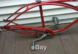 Vintage Schwinn 26 Inch Red Typhoon Bicycle Frame Project