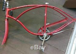 Vintage Schwinn 26 Inch Red Typhoon Bicycle Frame Project