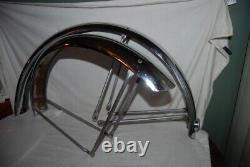 Vintage Schwinn 26 Starlet lll Front & Rear Chrome Bicycle Fenders Excellent