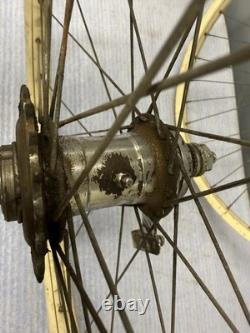 Vintage Schwinn 26 lightweight Wheel Set S7 Rims & German Hub 1959