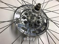 Vintage Schwinn 27 1 1/4 S6 Chrome Bicycle Wheels Rims 5 Speed Varsity Suburban