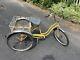 Vintage Schwinn 3-wheel Adult Tricycle-yellow Trike-wide Bike Seat