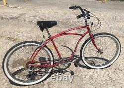 Vintage Schwinn 5-speed Beach Cruiser With Balloon Tires & Comfy Seat