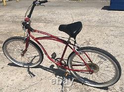 Vintage Schwinn 5-speed Beach Cruiser With Balloon Tires & Comfy Seat