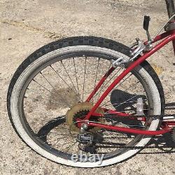 Vintage Schwinn 5-speed Beach Cruiser With Balloon Tires & Comfy Seat