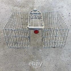 Vintage Schwinn Approved Rear Folding Twin Wire Bicycle Baskets & Carrier Rack