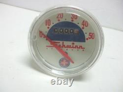 Vintage Schwinn Approved White Face 50 mph Speedometer Nice Condition