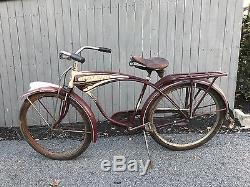 Vintage Schwinn Autocycle Deluxe BF Goodrich Streamliner Bicycle Tank