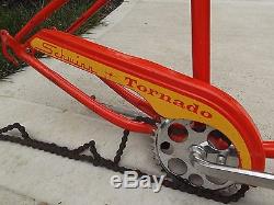 Vintage Schwinn BMX Tornado frame project Orange yellow black 78/79 coaster fork