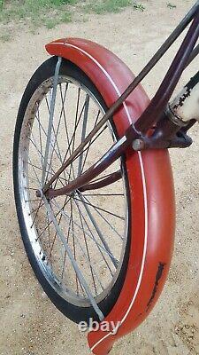 Vintage Schwinn Bicycle 1952 Schwinn Whizzer WZ Frame & Forks w 90s Phantom Tank