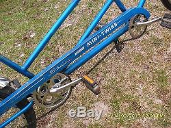 Vintage Schwinn Bicycle 1968 Blue Mini-Twinn