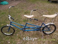 Vintage Schwinn Bicycle 1968 Blue Mini-Twinn