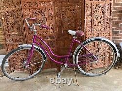 Vintage Schwinn Bicycle 26 Purple Hollywood USA 1967 Chicago Chrome