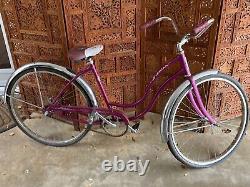 Vintage Schwinn Bicycle 26 Purple Hollywood USA 1967 Chicago Chrome