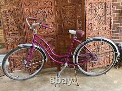 Vintage Schwinn Bicycle 26 Purple Hollywood USA 1967 Chicago Chrome