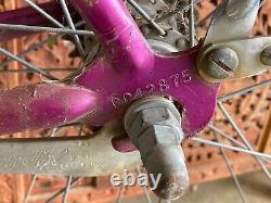 Vintage Schwinn Bicycle 26 Purple Hollywood USA 1967 Chicago Chrome