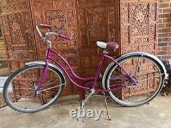 Vintage Schwinn Bicycle 26 Purple Hollywood USA 1967 Chicago Chrome