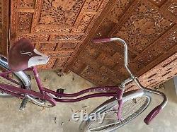 Vintage Schwinn Bicycle 26 Purple Hollywood USA 1967 Chicago Chrome