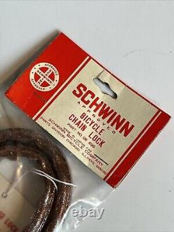 Vintage Schwinn Bicycle Combination Chain Lock glitter brown no06696 unopened