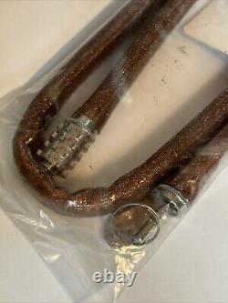 Vintage Schwinn Bicycle Combination Chain Lock glitter brown no06696 unopened