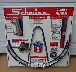 Vintage Schwinn Bicycle Dealer Demonstrator Board Original 1960's Memorabilia