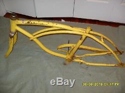 Vintage Schwinn Bicycle Frame 1975 Yellow Stingray for 20 Wheels