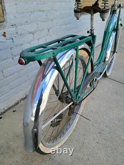 Vintage Schwinn Bicycle Girls Green Phantom Original Balloon Tire Bike Rare