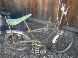 Vintage Schwinn Bicycle Green Stingray STIK Shift 3 Speed