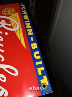 Vintage Schwinn Bicycle Metal Porcelain Sign