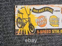 Vintage Schwinn Bicycle Metal Porcelain Sign