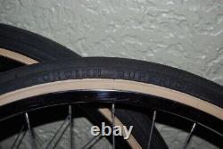 Vintage Schwinn Bicycle Tires & Rims 26x1 1/4 S-7 from 1968 Starlet Clean