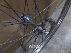 Vintage Schwinn Bicycle Wheel Set S5 26x1-3/8 36 Spoke 2-Speed Hub Avg