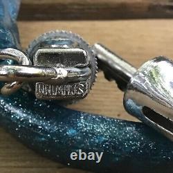 Vintage Schwinn Bike Chain Combination Lock NOS Sky Blue With Combo Card