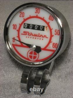 Vintage Schwinn Bike Speedometer 2½ Round Huret Bicycle Speedo Head 08 430 Nos
