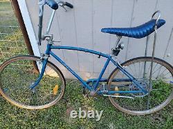 Vintage Schwinn Blue Banana Seat Muscle Bike Bicycle Adult 26