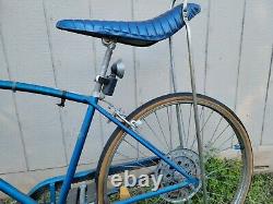 Vintage Schwinn Blue Banana Seat Muscle Bike Bicycle Adult 26