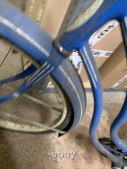 Vintage Schwinn Blue Cruiser Bicycle Bike Tornado Free Shipping To USA