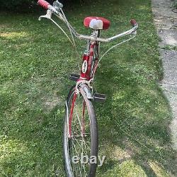 Vintage Schwinn Breeze Bicycle with Matching Seat and Grips, Red Girls 3 Speed