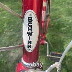 Vintage Schwinn Breeze Bicycle with Matching Seat and Grips, Red Girls 3 Speed