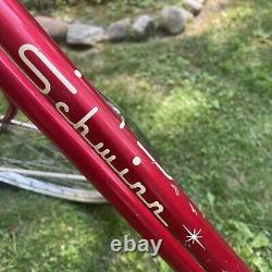 Vintage Schwinn Breeze Bicycle with Matching Seat and Grips, Red Girls 3 Speed