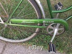 Vintage Schwinn Breeze Green Bike Cruiser Bicycle Made in USA