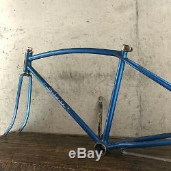 Vintage Schwinn Camel Back Frame Set 26 Blue 1968 68 AD Date Speedster Bicycle
