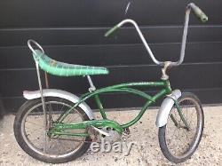 Vintage Schwinn Campus Green 1968 Original Deluxe Stingray Coaster Bike Cd55624