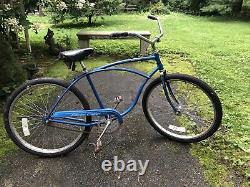 Vintage Schwinn Chicago USA Cruiser Bicycle Blue Adult Size