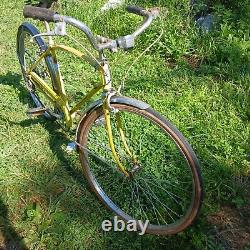 Vintage Schwinn Collegiate 5 Speed Yellow Original Rider