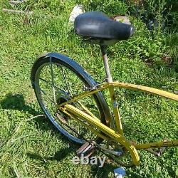 Vintage Schwinn Collegiate 5 Speed Yellow Original Rider