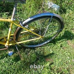 Vintage Schwinn Collegiate 5 Speed Yellow Original Rider