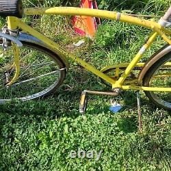 Vintage Schwinn Collegiate 5 Speed Yellow Original Rider