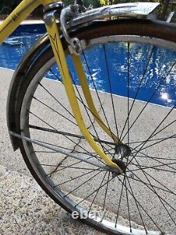 Vintage Schwinn Collegiate Bicycle Bike Yellow