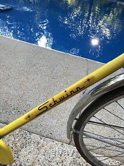 Vintage Schwinn Collegiate Bicycle Bike Yellow